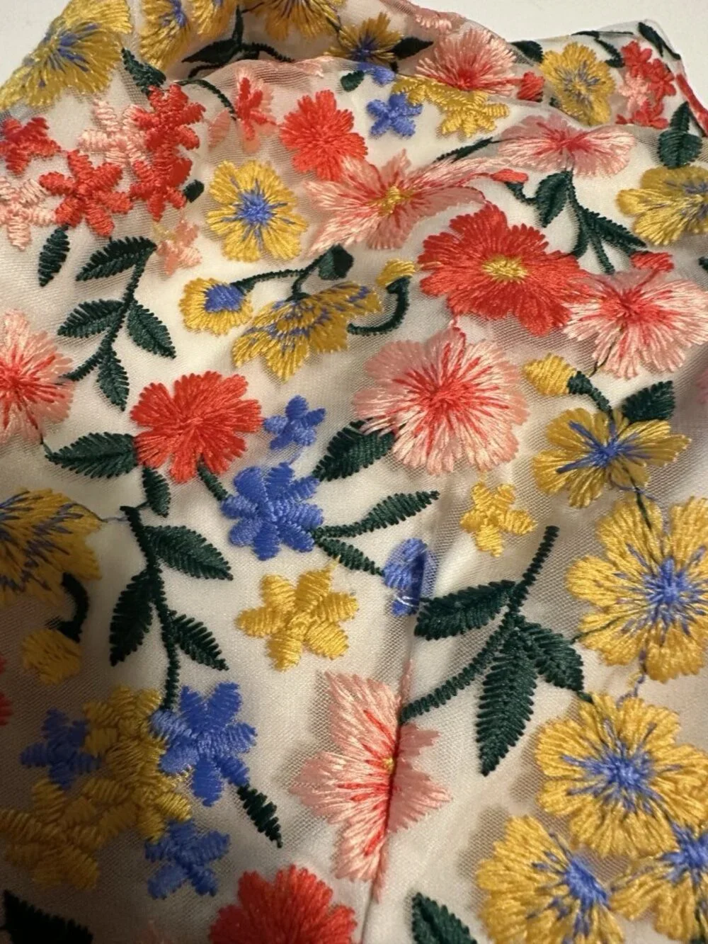 Antonio Melani  Woman Sz 4 Dress Pants Nellya Floral Embroidered Wide Leg Boho